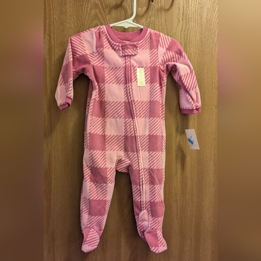 🔥B2G1! Carter's Pink Checkered Kids Footie